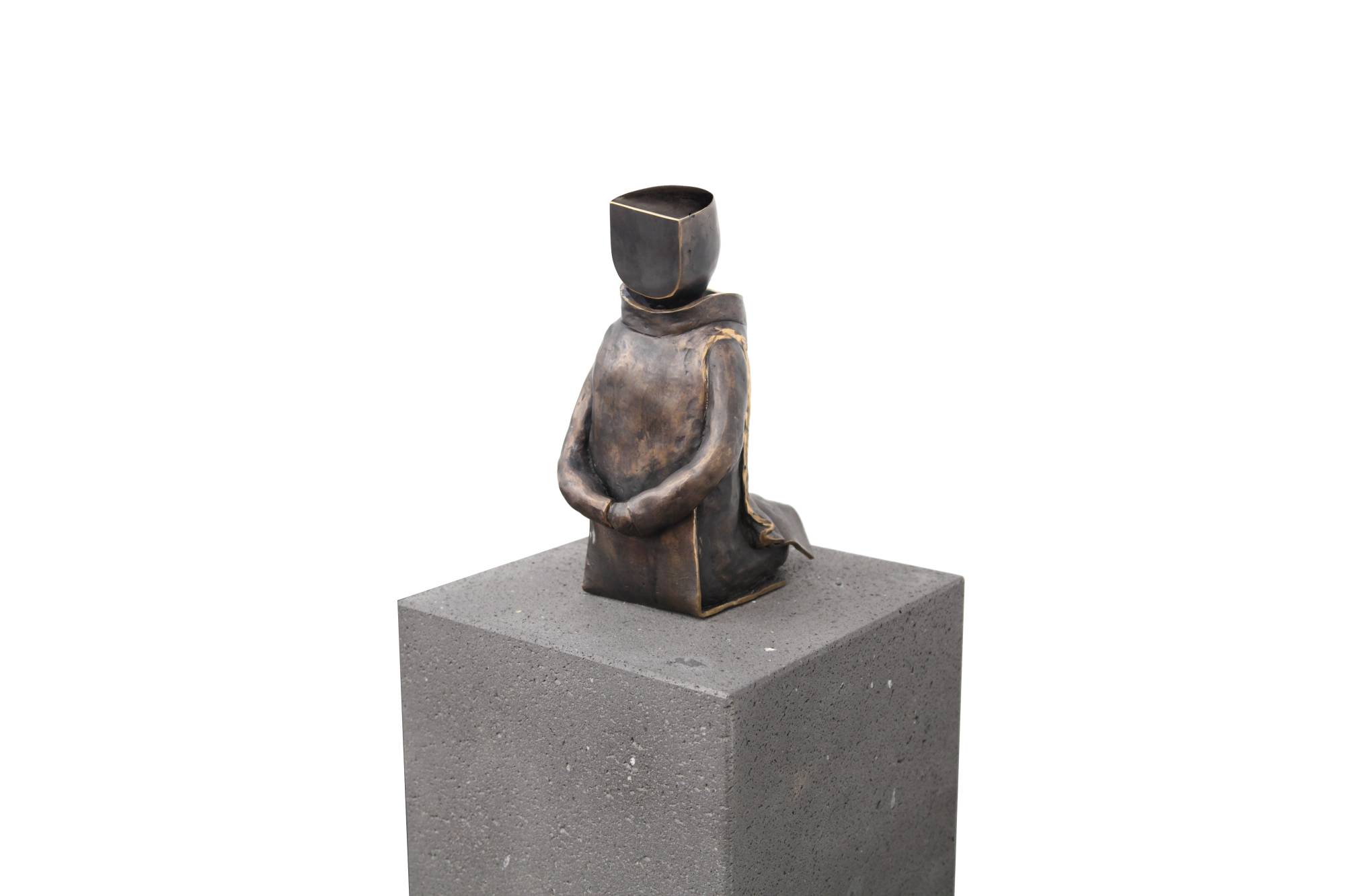 Benediktiner 6 Serie KörperHaltungen III 2021 Bronze 23 x  19 x  13 cm